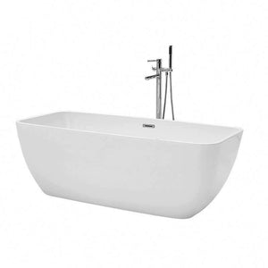 Bathroom Modern Design Resin Stone Bathtub Solid Surface Acrylic white Bath Tub