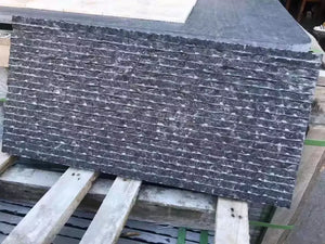 Black stone granite grooved finished wall stone tiles for water fall