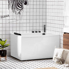 Load image into Gallery viewer, mini japanese bathtub small corner sizes square acrylic bathtub 1100mm hot tub
