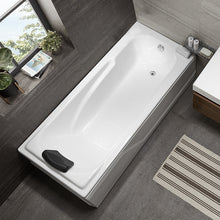 Load image into Gallery viewer, freestanding short 2 sided skirt acrylic common corner simple square shape spa bathtub
