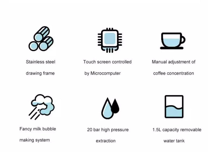 Touch Screen Coffee Vending Machine Fully Automatic Coffee Machine, Espresso Machine Coffee Maker