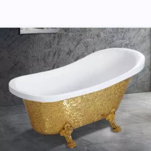 Golden Ceramic Bathtubs New Luxury Design Customized Bathroom Furniture Bathtubs