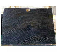 Lade das Bild in den Galerie-Viewer, Black Wooden Marble Slab Polished Black Forest Marble For Wall Tile
