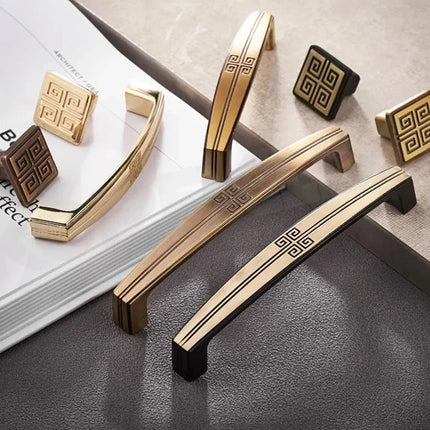 Retro Handle Interior Pull Set Brass Handles and Knobs Antique Brass Furniture Handle & Knob