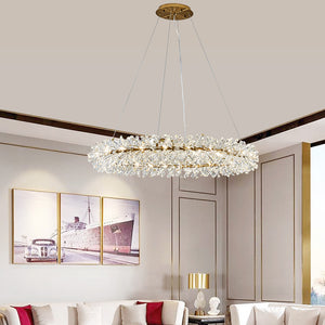Nordic Modern Indoor Decoration Brass Luxury Crystal Chandelier Pendant Light