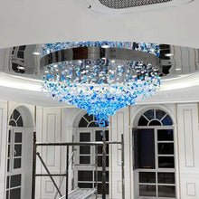 Cargar imagen en el visor de la galería, Customized Lamp Decoration Modern Show Room Big Hotel Lobby Crystal Luxury LED Chandelier
