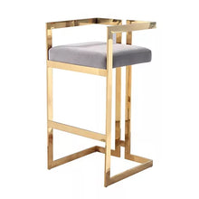 Загрузить изображение в средство просмотра галереи, Contemporary Visionnaire Gold Stainless Steel Bar Chair Luxury Bar Stool
