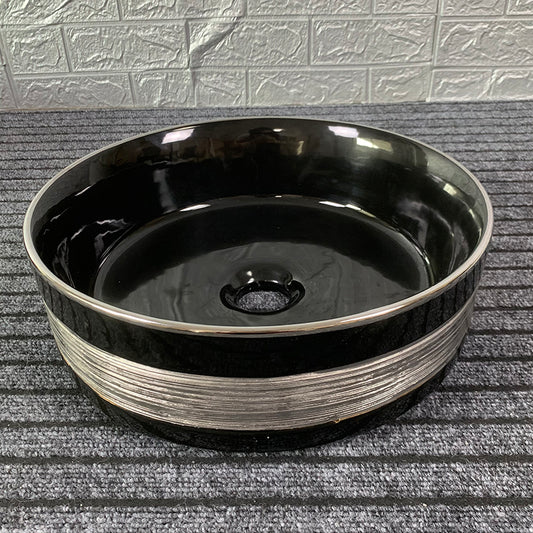 Black Silver Art Wash Sink Faucet Porcelain Sink Artist Basin Mixer