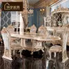 Cargar imagen en el visor de la galería, Classical dining table set 6 seater French dinning table and chairs furniture for wholesales
