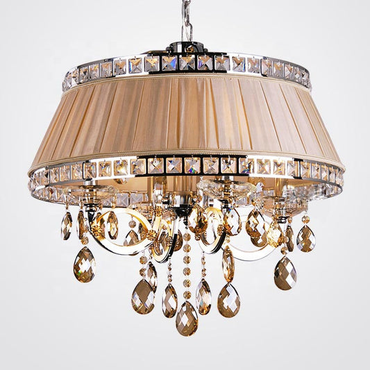 Modern hanging golden crystal chandelier luxury ceiling lights