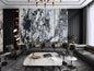 Fantasy Polished Black Marble Slabs Nero Grand Antique Marble For Interior Counter top Tiles