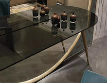 Загрузить изображение в средство просмотра галереи, Big Round Mirror Bedroom Make up Table Luxury Modern Dressing Table Leather Dressing Vanity Table with Drawer
