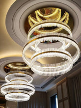 Load image into Gallery viewer, luxury large LED pendant lamp
