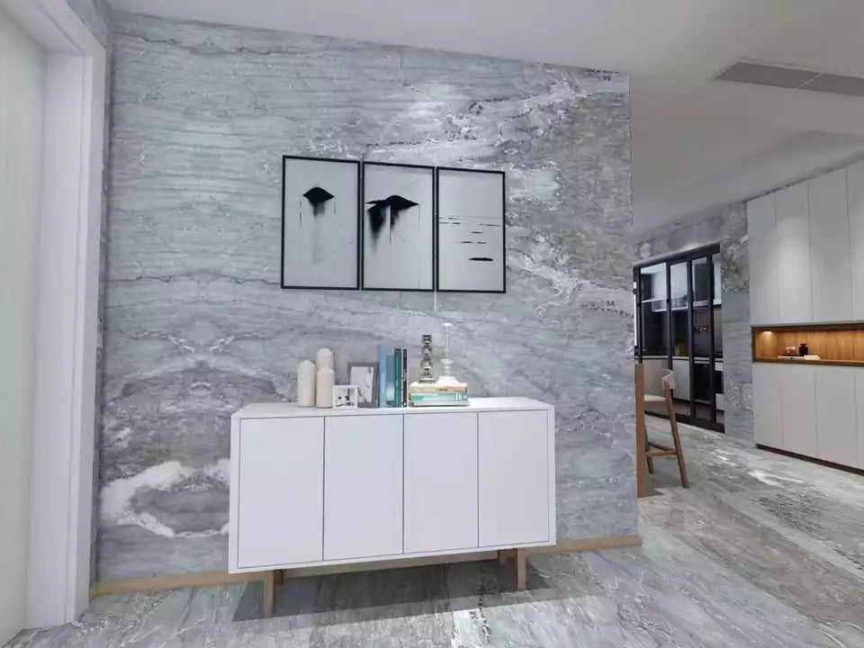 Grey Ice Jade Gray marble lobby decoration slab