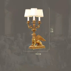 Home personalized indoor bedroom living room study creative luxury full copper desk lamp