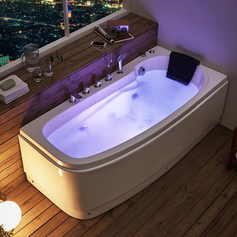 Durable rounded corner standing beautiful hot bath massage bathtub