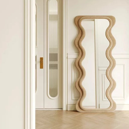 FURNITURE Designer unique dressing wave mirror home decorative full length floor mirror for livingroom bedroom