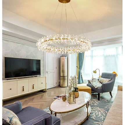 Luxury crystal ring chandelier home lighting décor ceiling lights