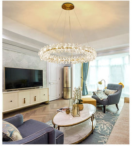 Luxury crystal ring chandelier home lighting décor ceiling lights