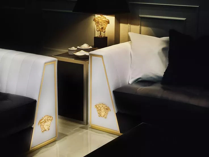 Black And White Designer Home Branded Luxury Sofa Living Room Sofa Sets Home Decor Leather Furniture