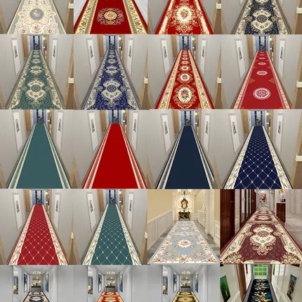 Hotel restaurant anti-skid and dirt rug Easy to handle black Commercial advertising custom runner rugs