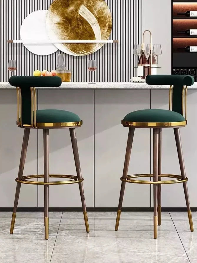 Bar Height Chair Luxury Wooden Bar Stool Chair