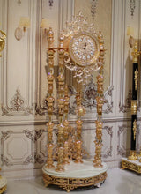 Lade das Bild in den Galerie-Viewer, Luxury Crystal Clock Royal Standing Clock Antique Grandfather Clock
