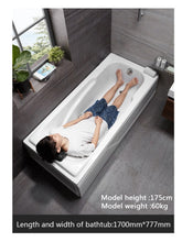 Load image into Gallery viewer, freestanding short 2 sided skirt acrylic common corner simple square shape spa bathtub
