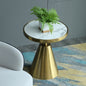 Modern Luxury Round Marble Top gold stainless steel Small Coffee Table for living room
