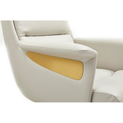 Light Luxury Upscale Stainless Steel Computer Chair Swivel Lift President Office Chair Furniture