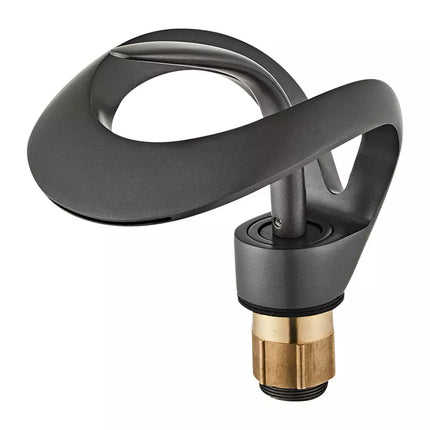 Luxury Waterfall Art Basin Faucet Cold Heat Single Hole Brass Bathroom Lavatory Wash Hand Basin Tap