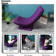 Load image into Gallery viewer, Folding sofa lazy floor chair with rotatable base leisure furniture sofa living room
