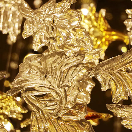 Individuell gefertigte, handgefertigte, kunstvolle Hänge- und Deckenleuchte aus Glas für Hotellobbys, Hochzeitsdekoration, Kronleuchter