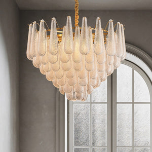 Nordic Design Restaurant Modern Hanging Lamp Frost Glass Brass chandelier pendant light