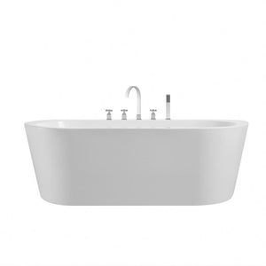 Acrylic stone free standing bathtub portable for adults