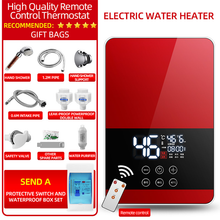 Charger l&#39;image dans la galerie, Remote Control LED Temperature Display Instant Electric Tankless Water Heater
