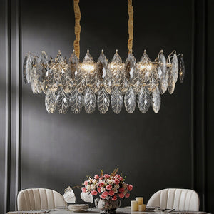 Large Modern Round Crystal Lighting Home Decorative Chandelier Dining Luxury Drop Light Pendant Lights