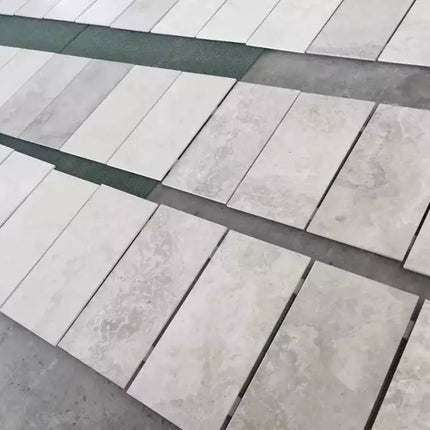 White wooden marble slabs cross cut wood grain marble slabs stone tiles