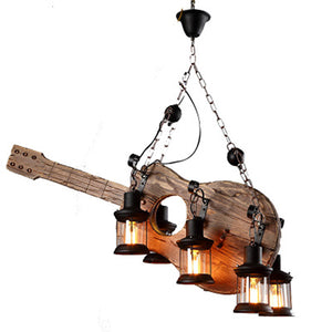 Top sale fashion wood energy saving light source chandeliers hanging lamp vintage pendant lights for home loft cafe decoration