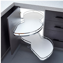 Cargar imagen en el visor de la galería, Kitchen Cabinets Magic Corner Swing Tray Grey &amp; White
