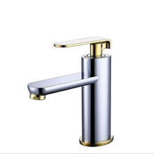 Cargar imagen en el visor de la galería, Bathroom 4 Colors Deck Mounted Single Handle Basin Faucet Rose Gold Black
