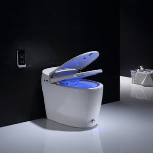 Bathroom vanity wc toilets one piece kicking automatic flushing washroom smart intelligent wc toilet