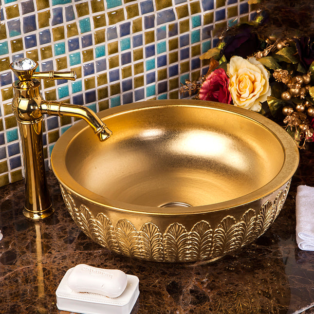 Handgefertigte Keramik-Waschtischplatte 