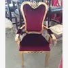 Cargar imagen en el visor de la galería, new design luxury wedding rental chair, hotel gold wooden armrest dining chair
