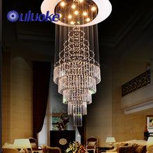 Load image into Gallery viewer, European style big hotel hanging elegant luxury crystal chandelier wedding
