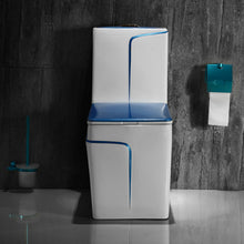 Lade das Bild in den Galerie-Viewer, Elegant Toilet Bowl Square Floor Mounted Gravity Flushing Dual-Flush
