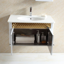 Load image into Gallery viewer, wall hung stainless steel bathroom vanities
