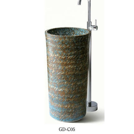 Art Pedestal Basin Porcelain Wash Basin Bathroom Sink