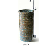 Cargar imagen en el visor de la galería, art pedestal basin, ceramic washbasin,bathroom sink pedestal
