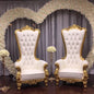 Royal Wedding Throne Chair White Gold Accent Chair (Color Can Be Customize, Message Us)
